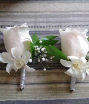 White boutonnieres wedding sxm flowers by flores