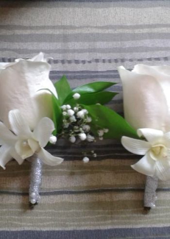 White boutonnieres wedding sxm flowers by flores