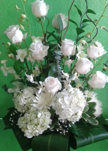 Just Beacuse All White Floral arrangement