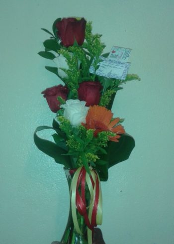 Just Because Roses and Gerberas small arrangement