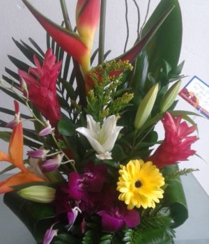 Tropical birthday flowers