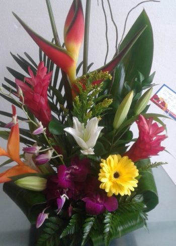 Tropical birthday flowers